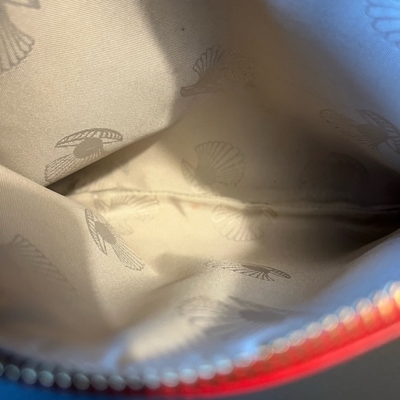 Leather Red Crossbody Bag with Gold Chain and Zip Hardware Detail by Modalu - Picture 11 of 12